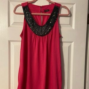 Fuchsia beaded shirt